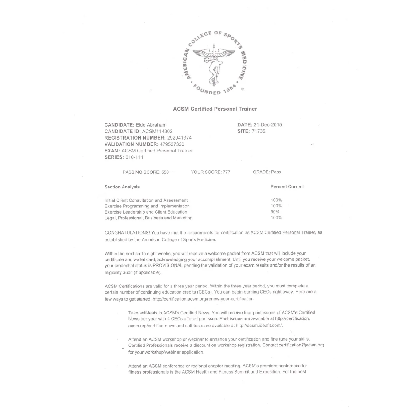 Certification logo